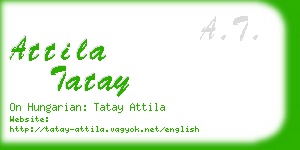 attila tatay business card